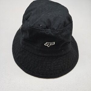 Fox Unisex Bucket Hat L/XL Black Wide Logo Eyelet Head